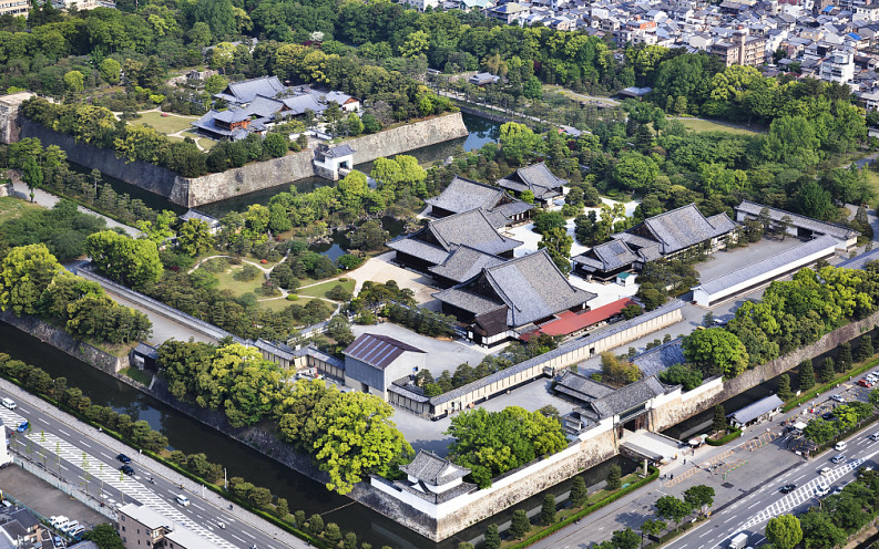 Nijo Castle aerial shot