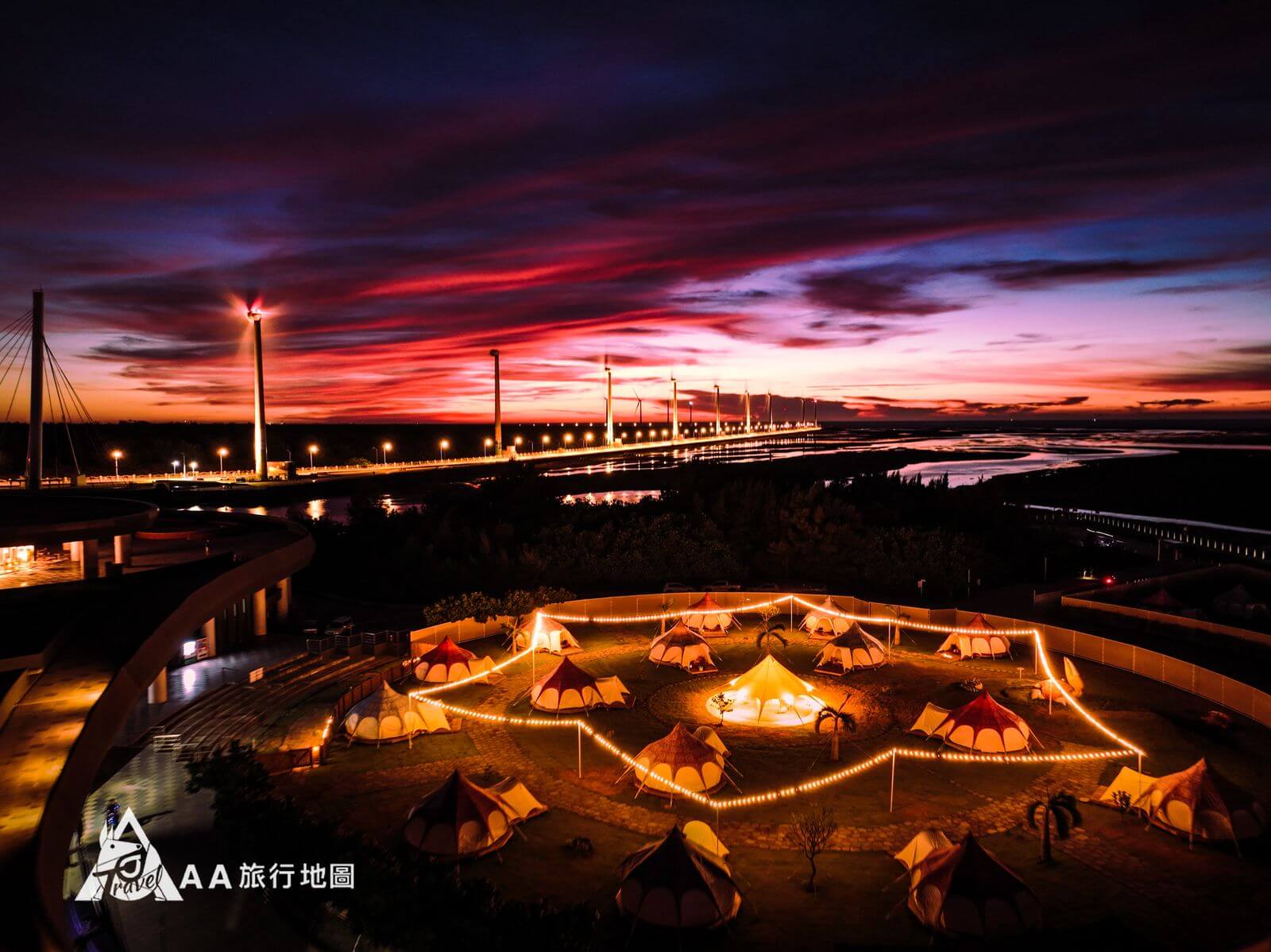 Taichung sunset night view